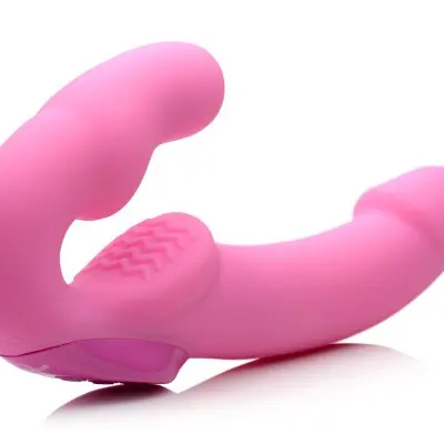 Urge Silicone Strapless Strap on With Remote - Pink