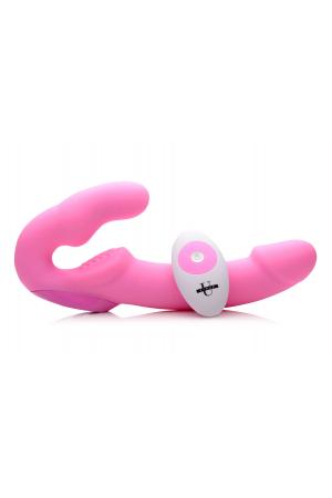 Urge Silicone Strapless Strap on With Remote - Pink