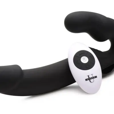 Urge Silicone Strapless Strap on With Remote - Black