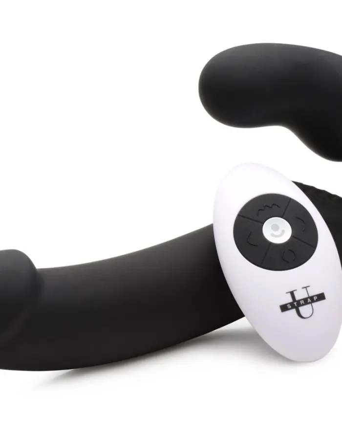 Urge Silicone Strapless Strap on With Remote - Black