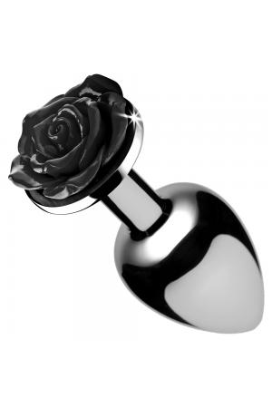 Black Rose Anal Plug - Medium