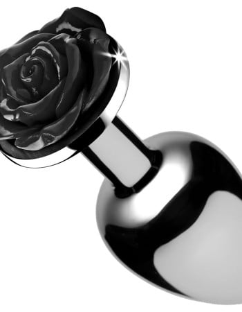 Black Rose Anal Plug - Medium