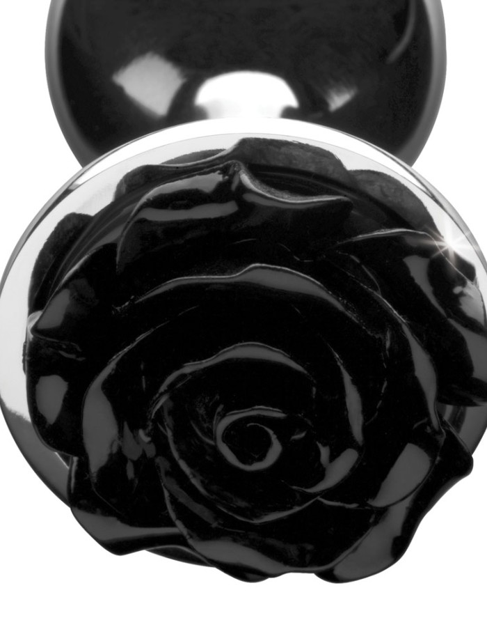 Black Rose Anal Plug - Medium