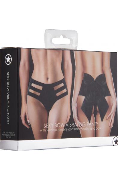 Sexy Bow Vibrating Panty - Black