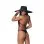 Lycra Zip Front Halter Neck Monokini - One  Size - Black
