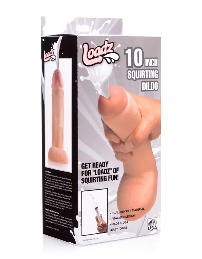 10 Inch Realistic Dual Density Squirting Dildo
