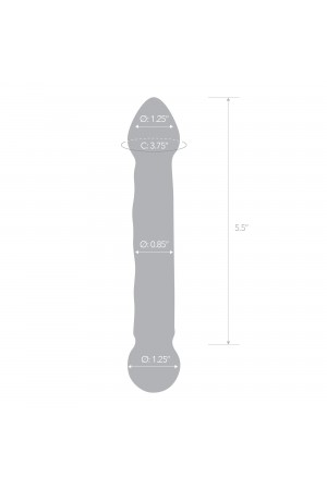 6.5 Inch Full Tip Textured Glass Dildo