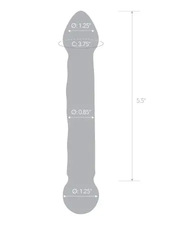6.5 Inch Full Tip Textured Glass Dildo