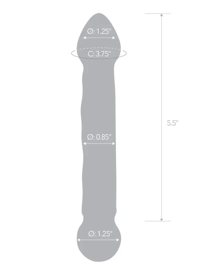 6.5 Inch Full Tip Textured Glass Dildo