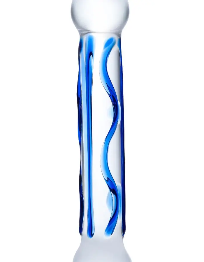 6.5 Inch Full Tip Textured Glass Dildo