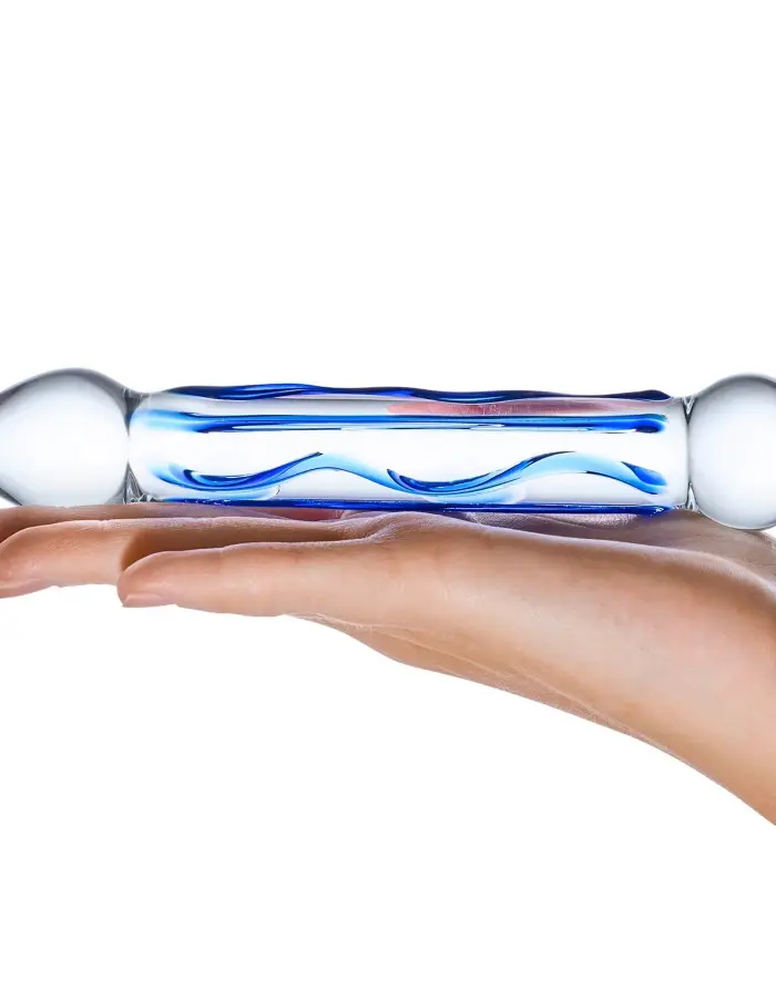 6.5 Inch Full Tip Textured Glass Dildo