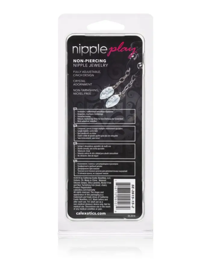 Nipple Play Non-Piercing Nipple Jewelry Crystal  Teardrop