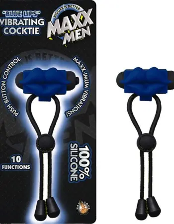 Maxx Men Blue Lips Vibrating Cocktie - Blue
