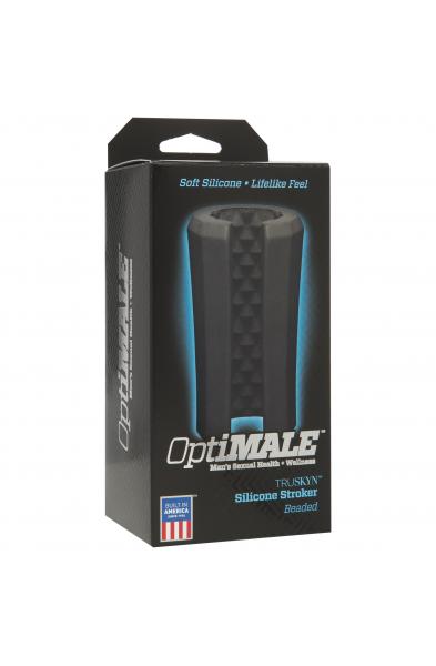 Optimale - Truskyn Silicone Stroker - Beaded -  Black