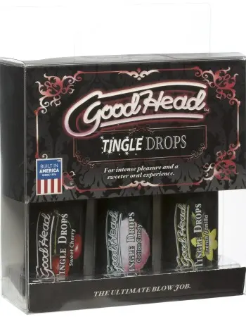 Goodhead - Tingle Drops- 3-Pack - French Vanilla, Cotton Candy, Sweet Cherry
