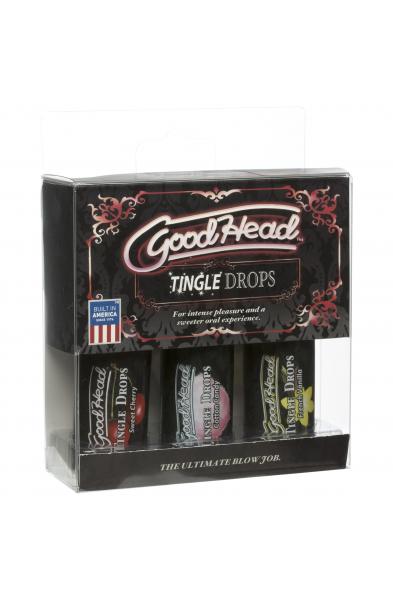 Goodhead - Tingle Drops- 3-Pack - French Vanilla, Cotton Candy, Sweet Cherry