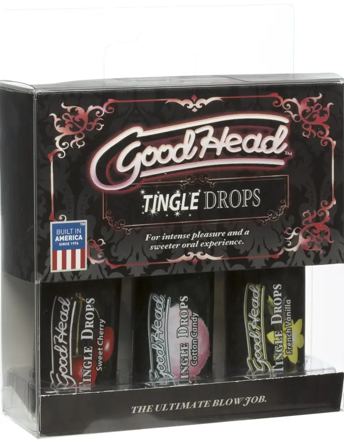 Goodhead - Tingle Drops- 3-Pack - French Vanilla, Cotton Candy, Sweet Cherry
