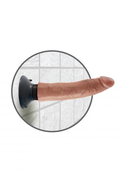 King Cock 7 Inch Vibrating Cock - Tan