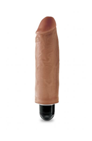 King Cock 6 Inch Vibrating Stiffy - Tan