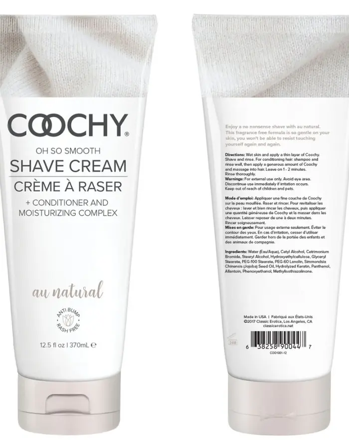 Coochy Shave Cream Au Natural 12.5 Fl. Oz.