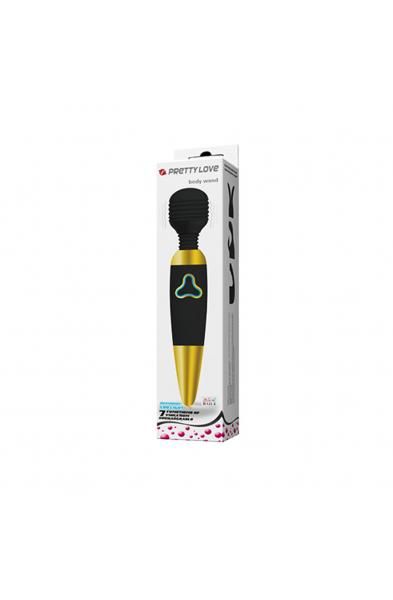 Pretty Love Body Wand With Led Light - Black and  Gold