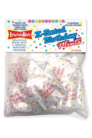 X-Rated Birthday Mints - 25 Individual Fun Size Packages