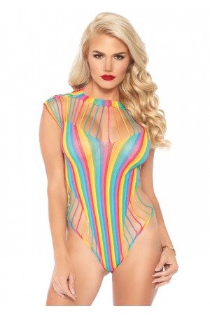 Shredded Opaque Cut Out Teddy - One Size - Rainbow