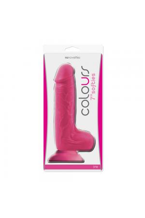 Colours - Softies - 7 Inch Dildo - Pink