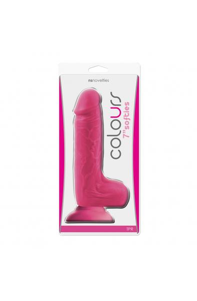 Colours - Softies - 7 Inch Dildo - Pink