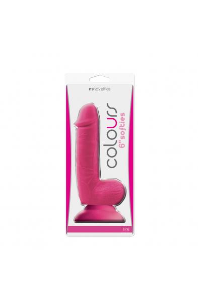 Colours - Softies - 6 Inch Dildo - Pink