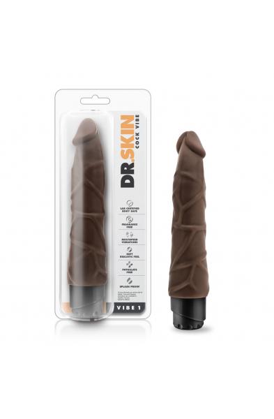 Dr. Skin - Cock Vibe 1 - 9 Inch Vibrating Cock -  Chocolate