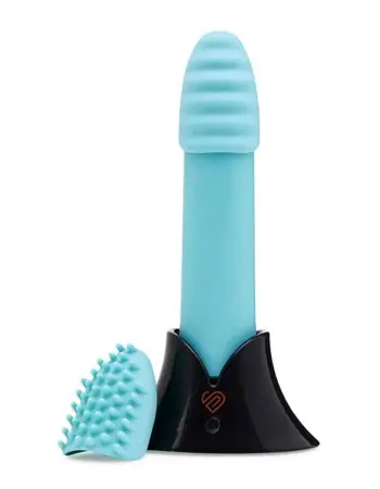Nu Sensuelle Point Plus Bullet With Textured Sleeves - Tiffany Blue