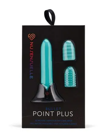 Nu Sensuelle Point Plus Bullet With Textured Sleeves - Tiffany Blue