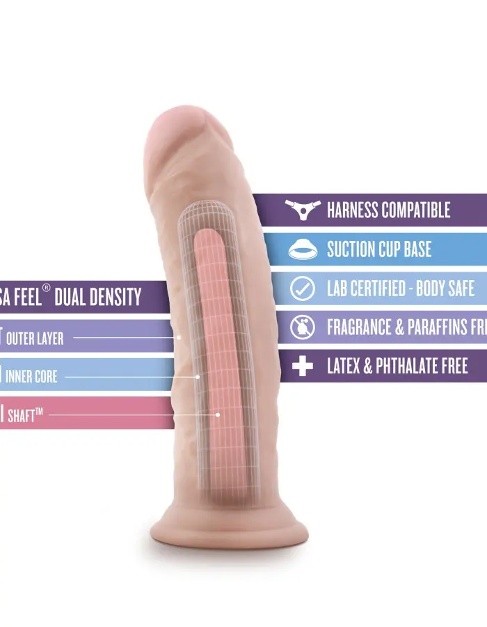 Au Naturel - 8 Inch Dildo With Suction Cup - Vanilla