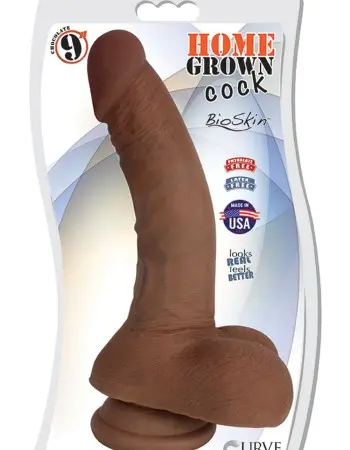 9 Inch Home Grown Cock - Chocolate