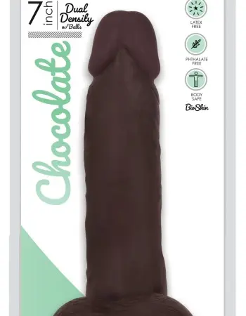 Easy Riders 7 Inch Slim Dong With Balls -  Chocolate