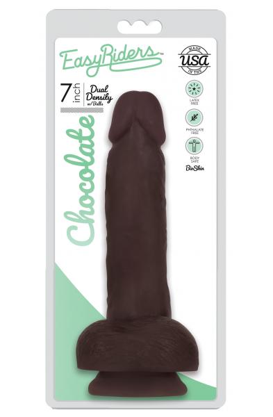 Easy Riders 7 Inch Slim Dong With Balls -  Chocolate