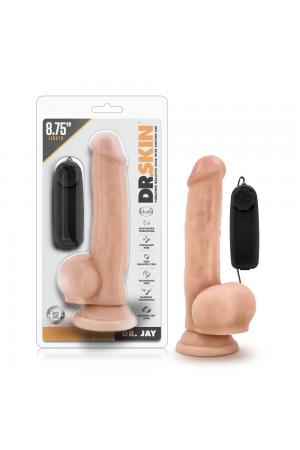 Dr. Skin - Dr. Jay - 8.75 Inch Vibrating Cock With Suction Cup - Vanilla