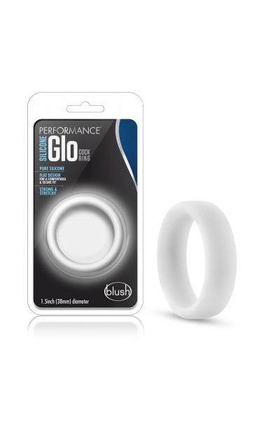 Performance - Silicone Glo Cock Ring - White  Glow