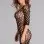 Scoopneck Spandex Nylon Dress With Cutouts - One  Size - Black
