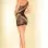 Half Over Shoulder Floral Minidress With  Assymetrical Panel Design - One Size - Black
