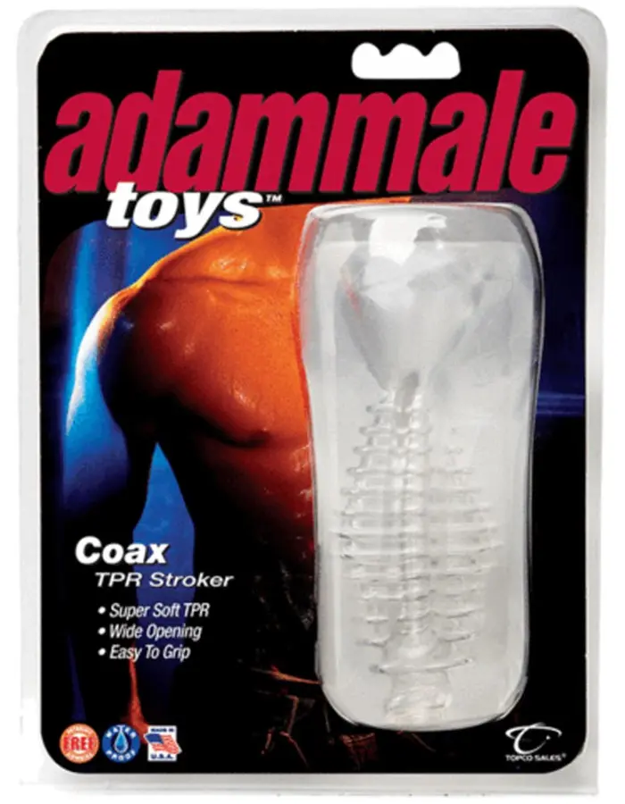 Adam Male Toyc Coax Tpr Stroker - Clear
