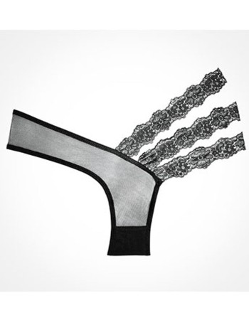 Allure Adore Wild Orchid Panty - One Size - Black