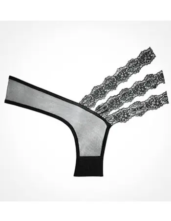 Allure Adore Wild Orchid Panty - One Size - Black