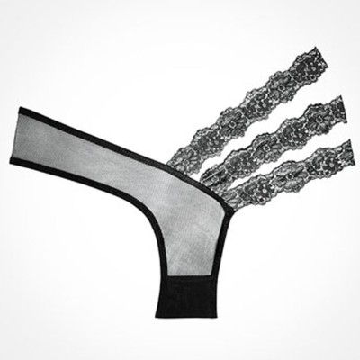 Allure Adore Wild Orchid Panty - One Size - Black