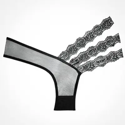 Allure Adore Wild Orchid Panty - One Size - Black