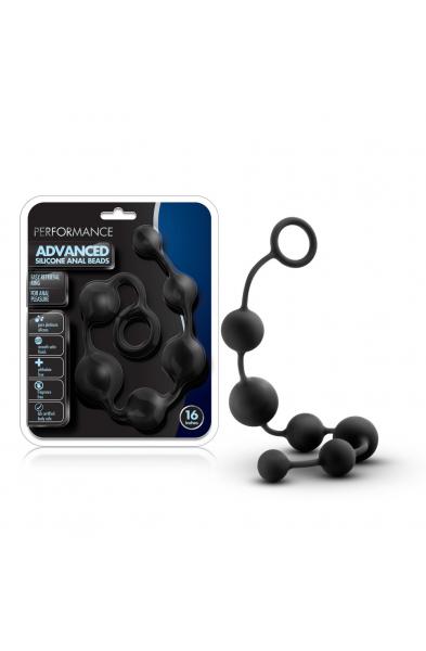 Performance - 16 Inch Silicone Anal Beads - Black