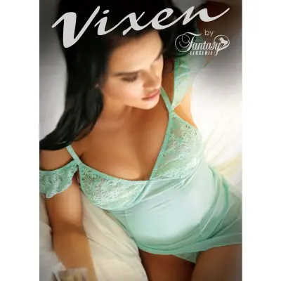 Between the Sheets Chemise and Panty - One Size - Aqua