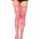 Swirl Diamond Net Thigh Highs - One Size - Neon Pink