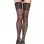 Stay Up Sheer Thigh Highs Lace Lyrca - Queen Size - Black